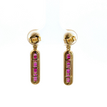 Load image into Gallery viewer, 14k Solid Gold Diamond and Ruby Dangle Earrings. EFJ52125RU
