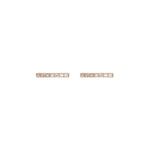 Load image into Gallery viewer, EFA54157. 14K Solid Gold Diamond Bar Stud Earrings