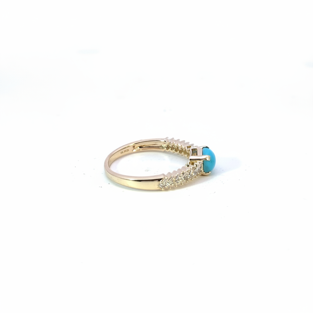 RN421923. 14K Solid Gold Diamond and Gemstone Ring