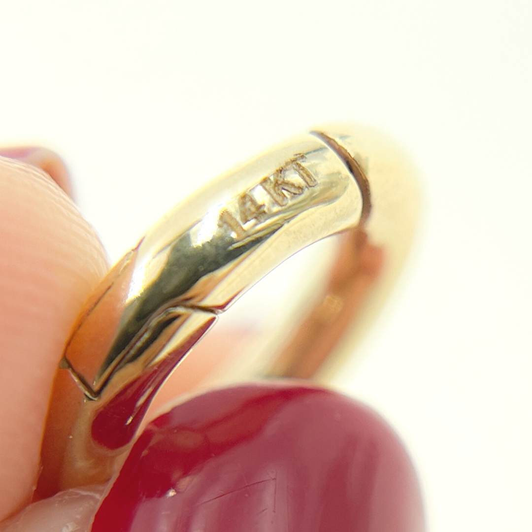 14k Solid Gold Round Clasp. CHM056_15_14K