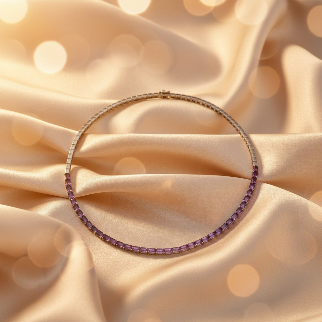 CN97277PS5X3. 14K Solid Gold Pink Sapphire Gemstone Necklace