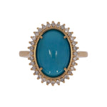 Load image into Gallery viewer, CR97303TQ13X10. 18K Solid Gold Turquoise Ring