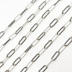 Load image into Gallery viewer, Silver Paperclip Diamond Cut Chain.
