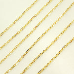 Load image into Gallery viewer, 050FA5P1T5byFt. 14K Solid Yellow Gold Diamond Cut Cable &amp; Marina Link Chain
