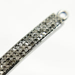 Load image into Gallery viewer, Pave Diamond &amp; 925 Sterling Silver Black Rhodium Long Bar Connector. DC181
