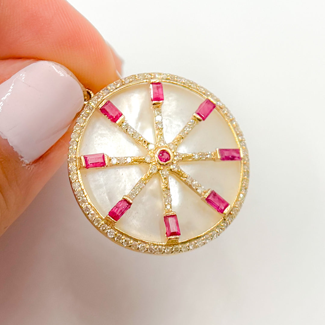 Gold Round Star Pendants