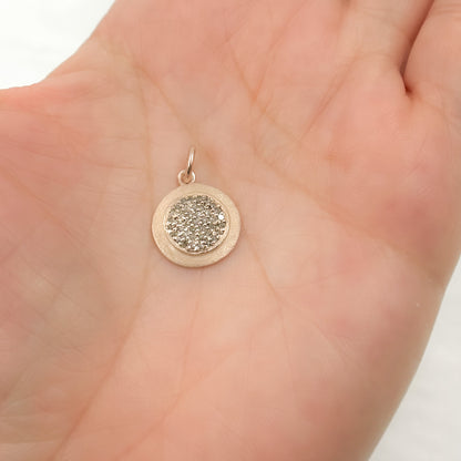 Buy Diamond Silver Round Charm