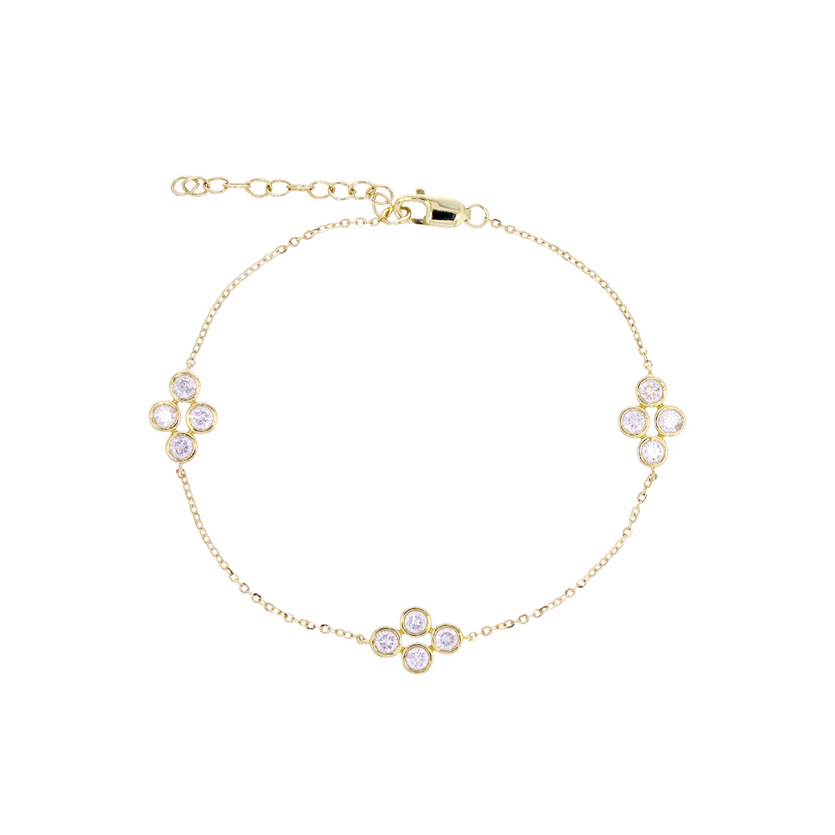 BFI61267. 14k Solid Gold Diamond Bracelet