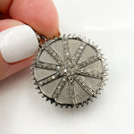 Load image into Gallery viewer, DP765. Diamond Sterling Silver Round Star Pendant
