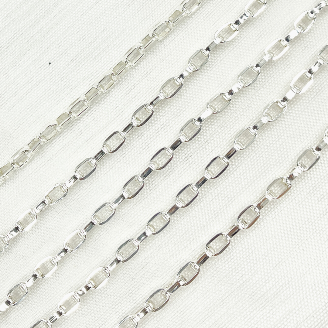 925 Sterling Silver Flat Oval Link Chain. 642506SS