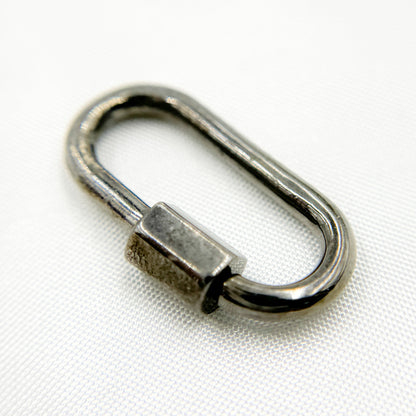 DC603. Sterling Silver Oval Carabiner Clasp