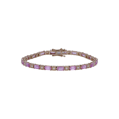 CB972885X3. 14K Solid Gold Gemstone Bracelet