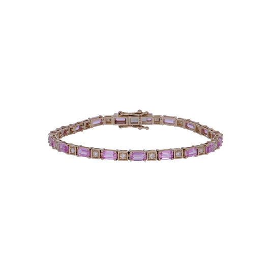 CB972885X3. 14K Solid Gold Gemstone Bracelet