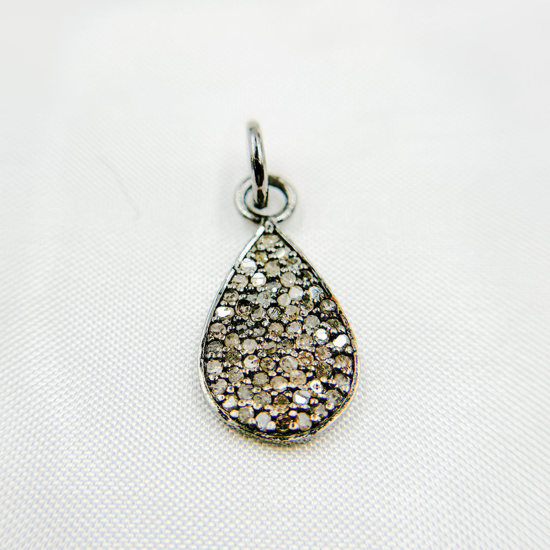 DC296. Diamond Sterling Silver Drop Charm