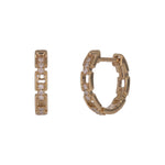 Load image into Gallery viewer, EHC57631. 14k Solid Gold Diamond Hoop Earrings