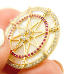 Load image into Gallery viewer, Buy 14K Gold Round Star Pendant
