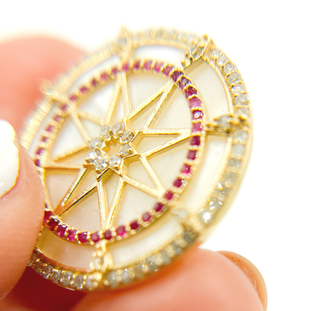 Buy 14K Gold Round Star Pendant