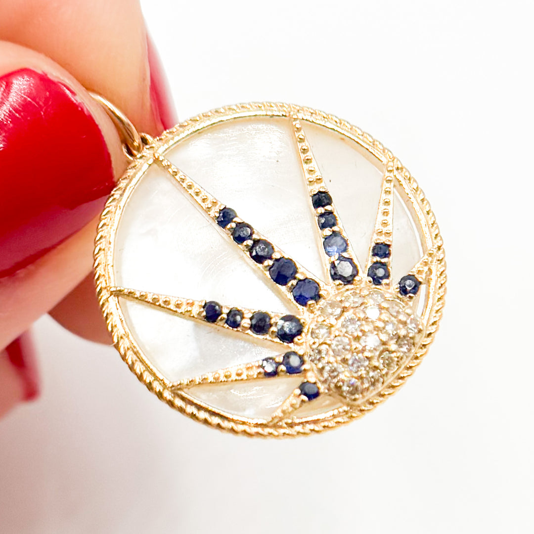 14K Gold Sun Pendants