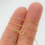 Load image into Gallery viewer, 020G2SLMSIT218K. 18K Solid Yellow Gold Singapore Necklace