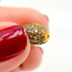 Load image into Gallery viewer, DC817. Diamond &amp; Sterling Silver Barrel Bead
