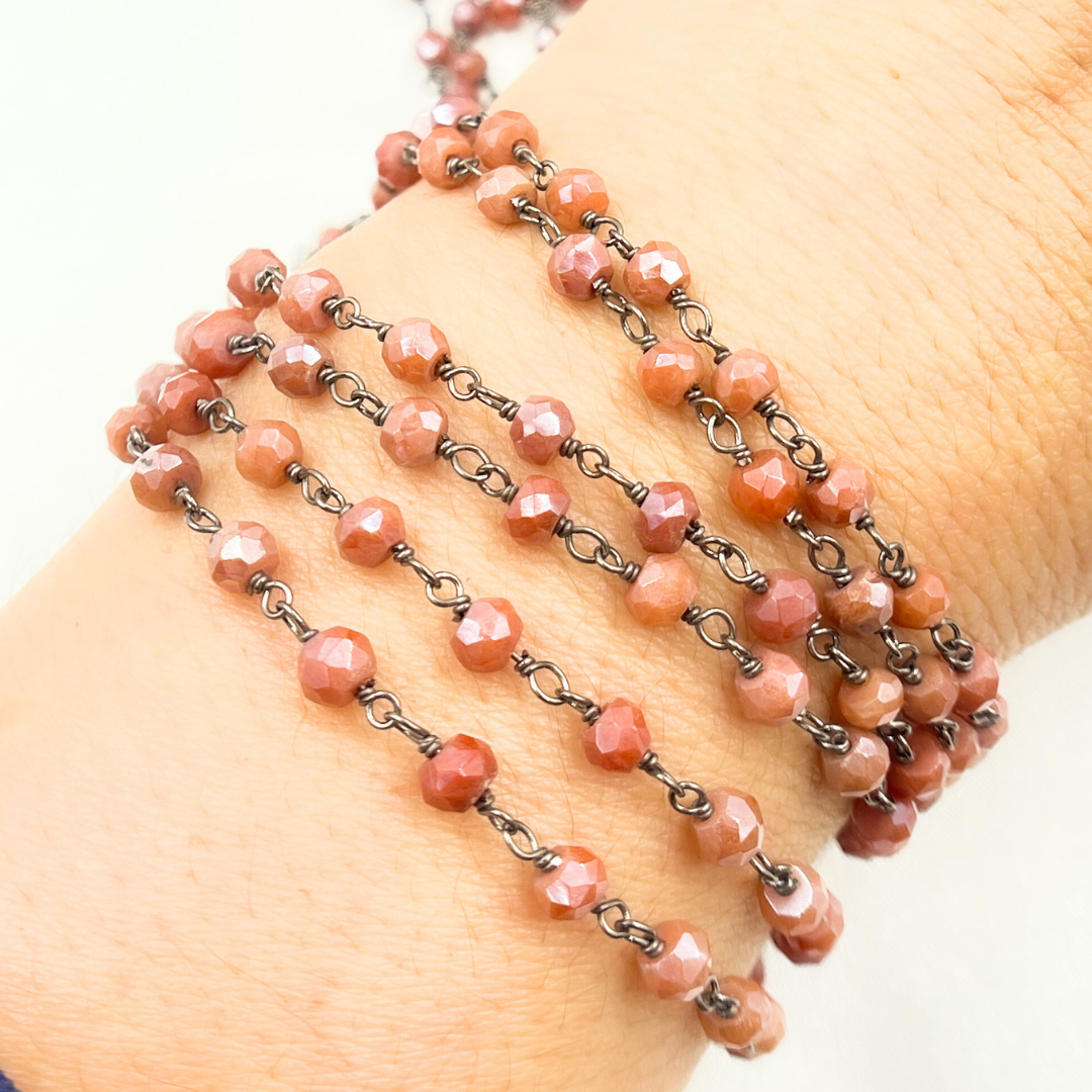 Coated Terracotta Quartz Wire Chain. CQU25