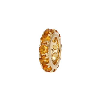Gold Gemstone Round Ring Slider