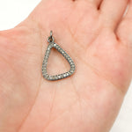 Load image into Gallery viewer, DC033. Diamond Sterling Silver Triangle Pendant
