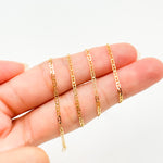Load image into Gallery viewer, 040FLP1BBT2byFt. 14k Solid Gold Flat Marina Link Chain