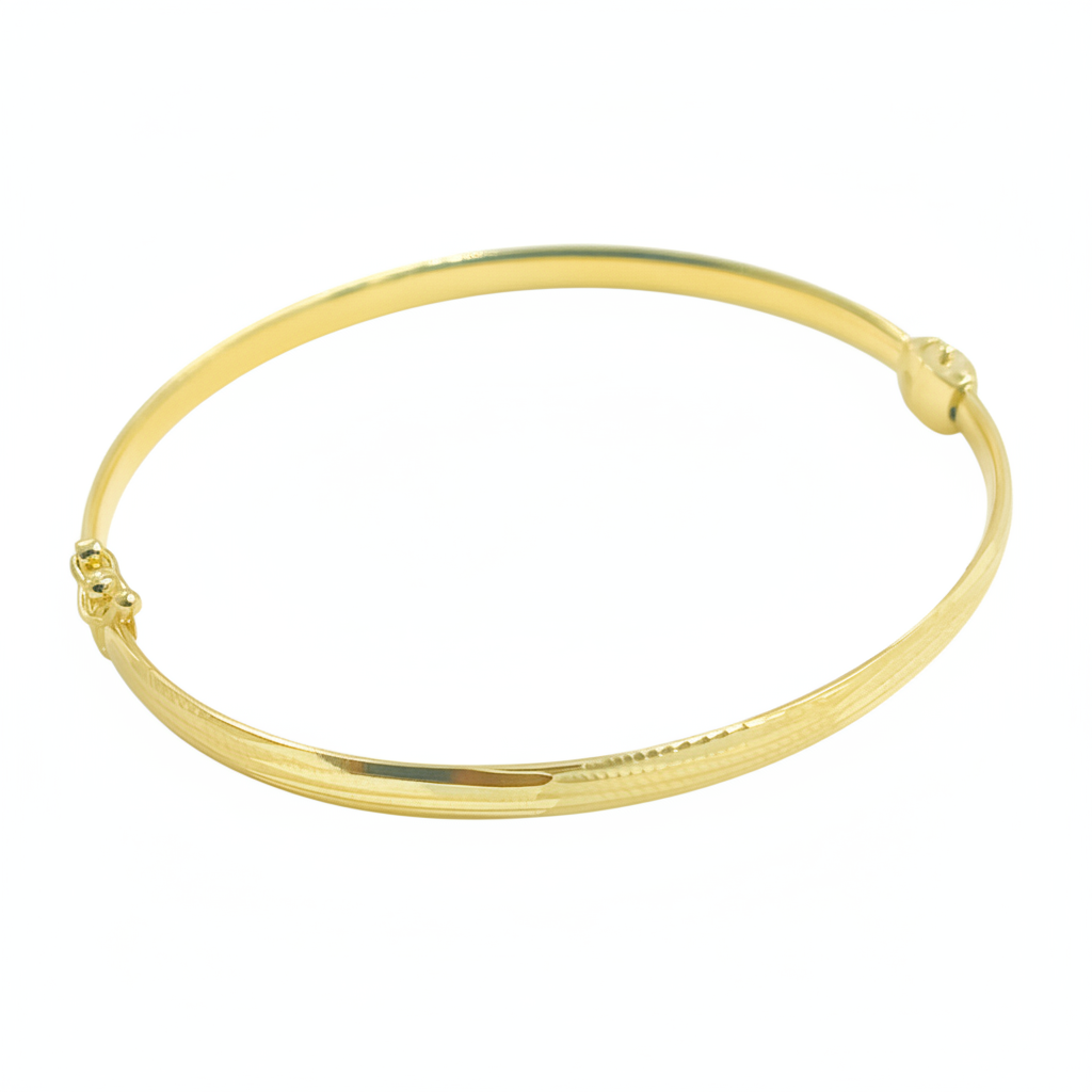 Bangle16. 14K Solid Gold Matte Textured Bangle