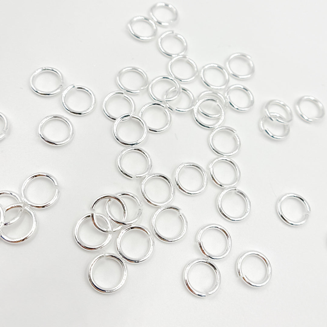 White Sterling Silver Open Jump Rings