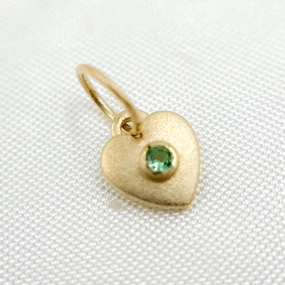 Buy Gold Heart Charm with Gemstone