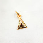 Load image into Gallery viewer, DC454. Diamond Sterling Silver Triangle Charm with Gemstone
