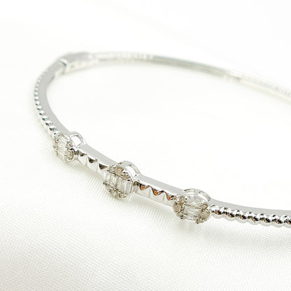 DBG00332. 14K Solid Gold Diamond Bangle