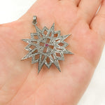 Load image into Gallery viewer, DP017. Diamond  Silver Fancy Star Pendant
