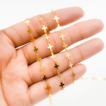 V310GF. 14K Gold-Filled Fancy Cross-Link Chain