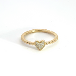 Load image into Gallery viewer, 14k Solid Diamond Heart Ring. RN125645
