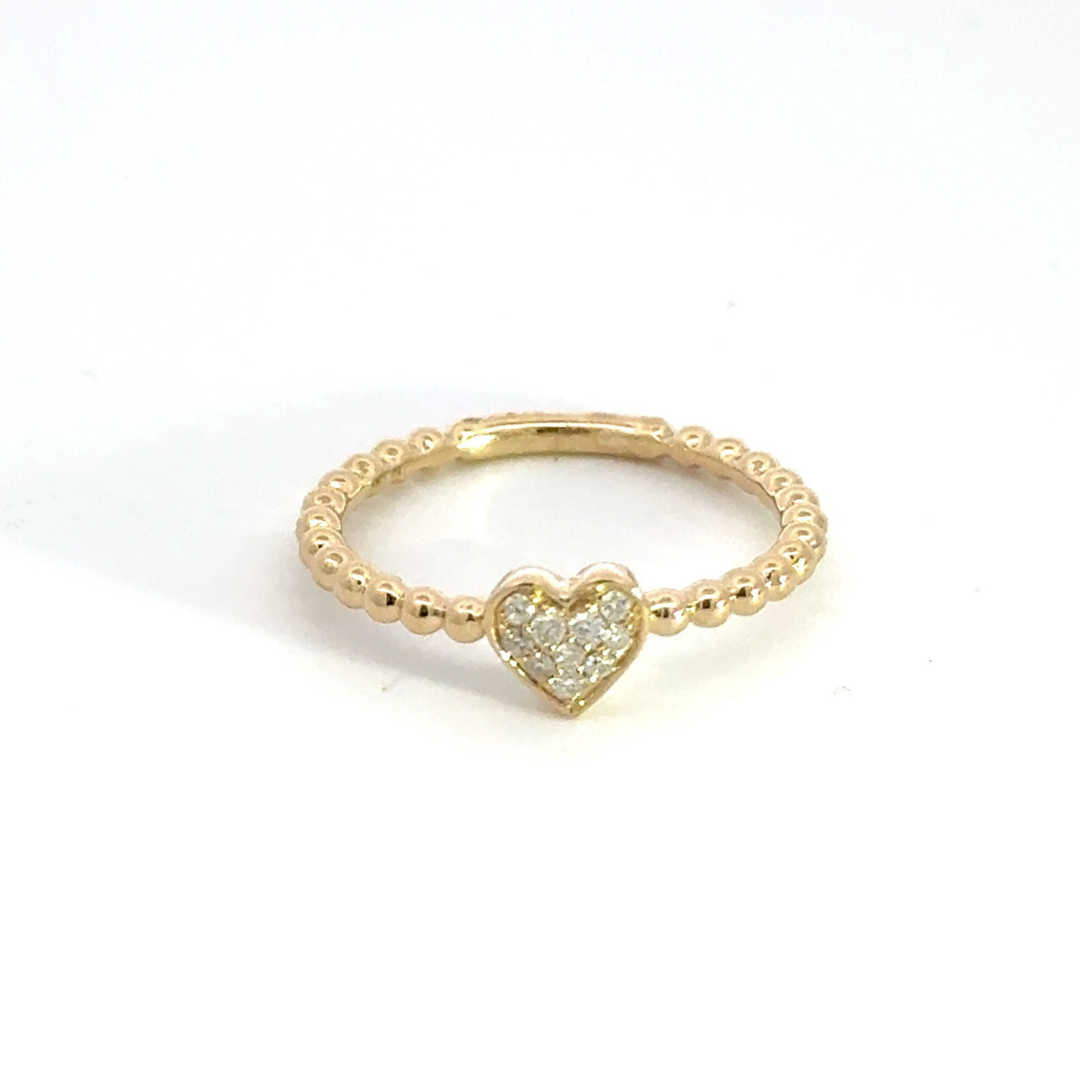 14k Solid Diamond Heart Ring. RN125645