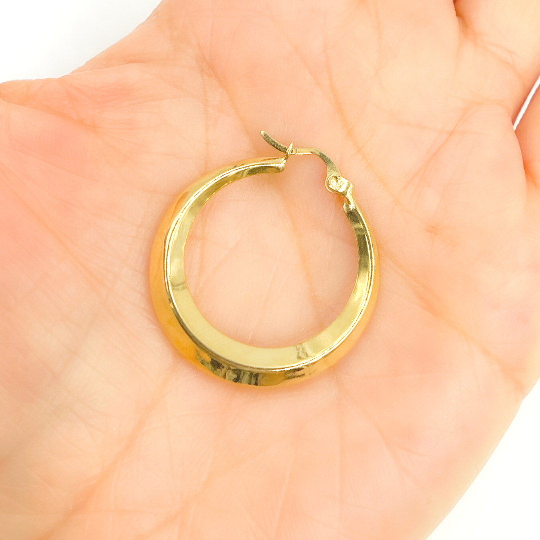 GER131. 14K Solid Gold Hoop