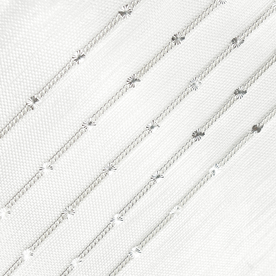 67S3SS. Sterling Silver Satellite Curb Link Chain