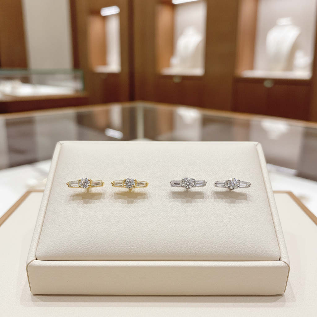 ER421062. 14K Solid Gold Diamond Bar Studs