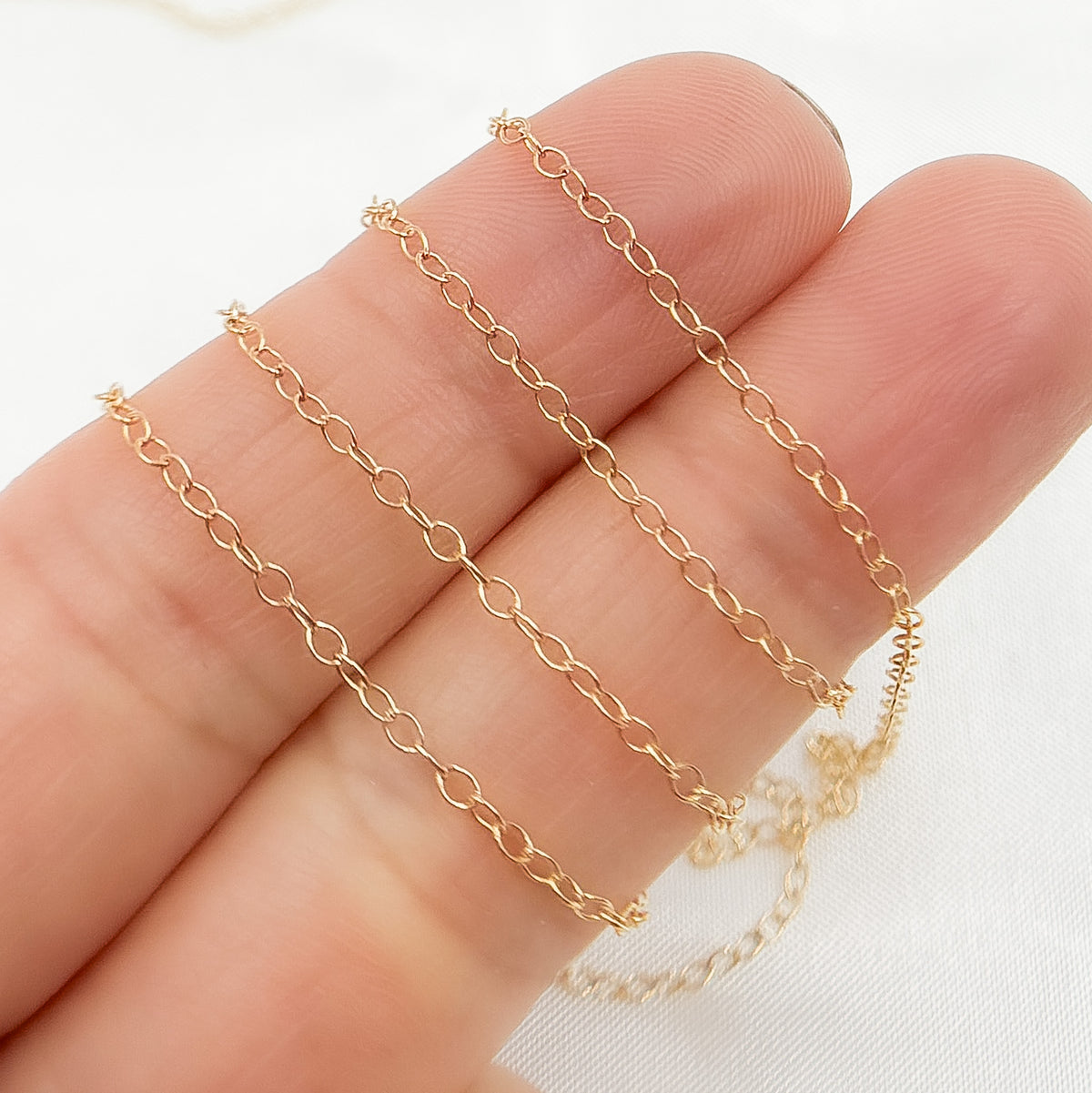 14k Gold-Filled Smooth Cable Chains