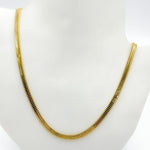 Load image into Gallery viewer, 390J02RUMBA. 14K Solid Gold Flat Snake Necklace