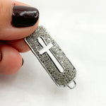 Load image into Gallery viewer, DC967. Diamond Sterling Silver Cross Connector
