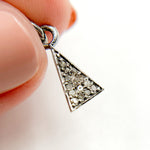 Load image into Gallery viewer, DC929. Diamond Sterling Silver Triangle Charm
