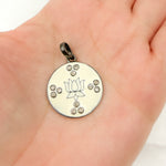 Load image into Gallery viewer, DP783A. Diamond Sterling Silver Round Flower Enamel Pendant
