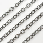 Load image into Gallery viewer, 184OX. Oxidized Sterling Silver Twisted Oval Link Chain
