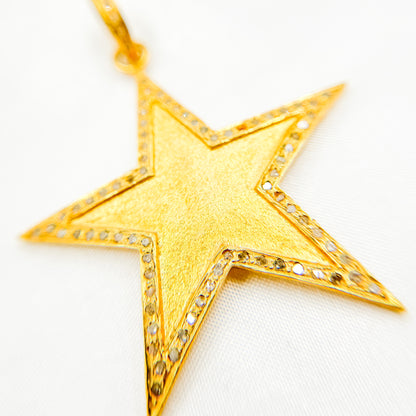 DP363. Diamond Sterling Silver Star Pendant