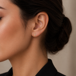 Load image into Gallery viewer, EFA54270. 14K Solid Gold Diamond Bar Studs