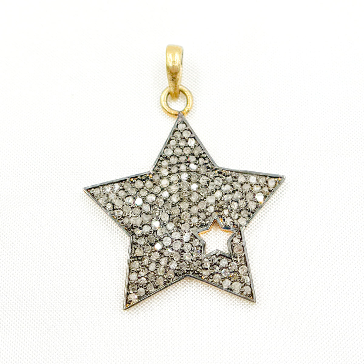 DP2003. Diamond & Sterling Silver Star Pendant