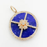 Load image into Gallery viewer, KG159. 14K Gold Flower Round Pendant